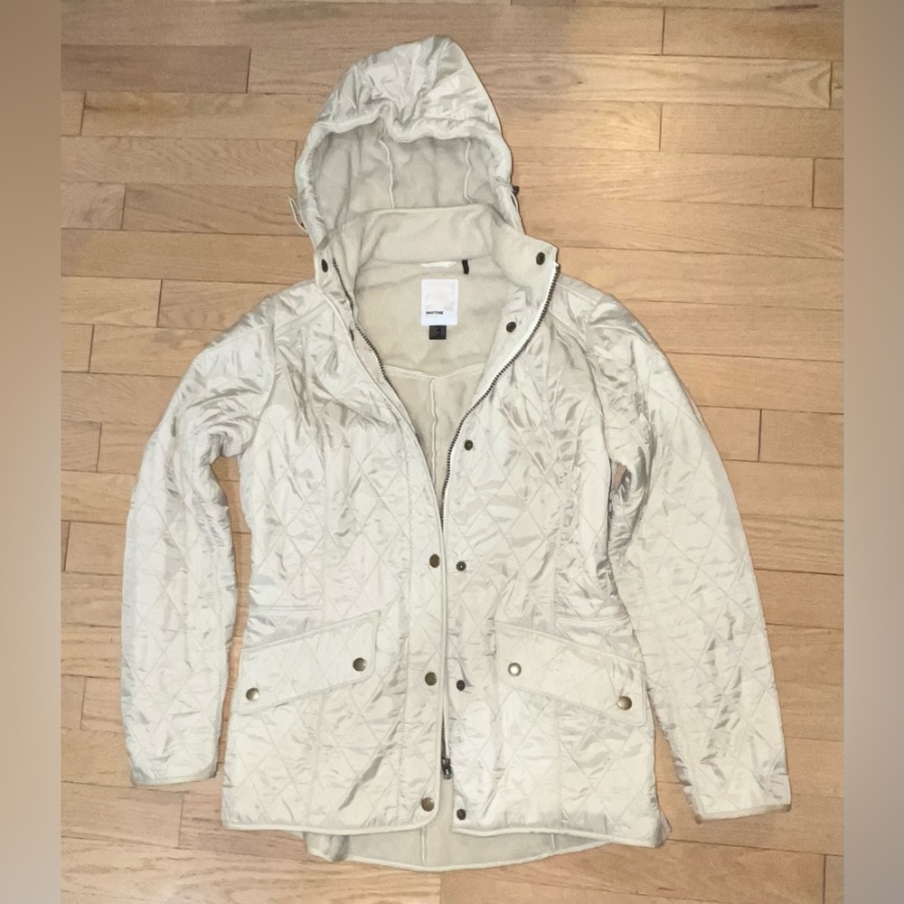 Women's Cream Hooded Jacket
